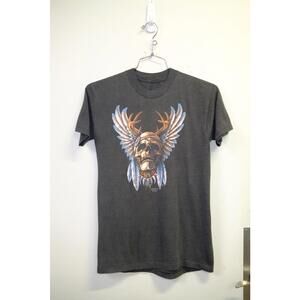 88' 3D Emblem Just Brass Native Skull T-Shirt